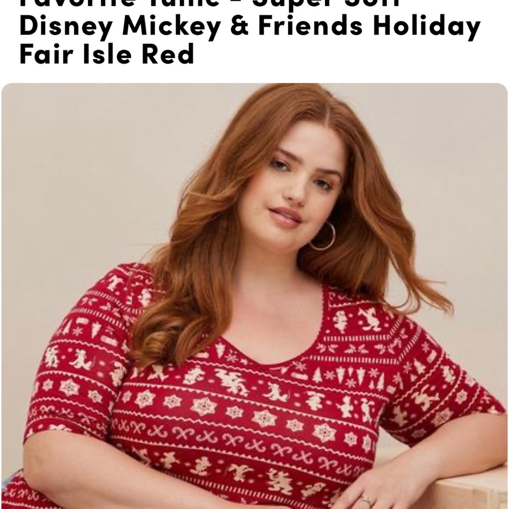 Torrid - Tunic - Disney Christmas (Torrid Size 2, 16-18)